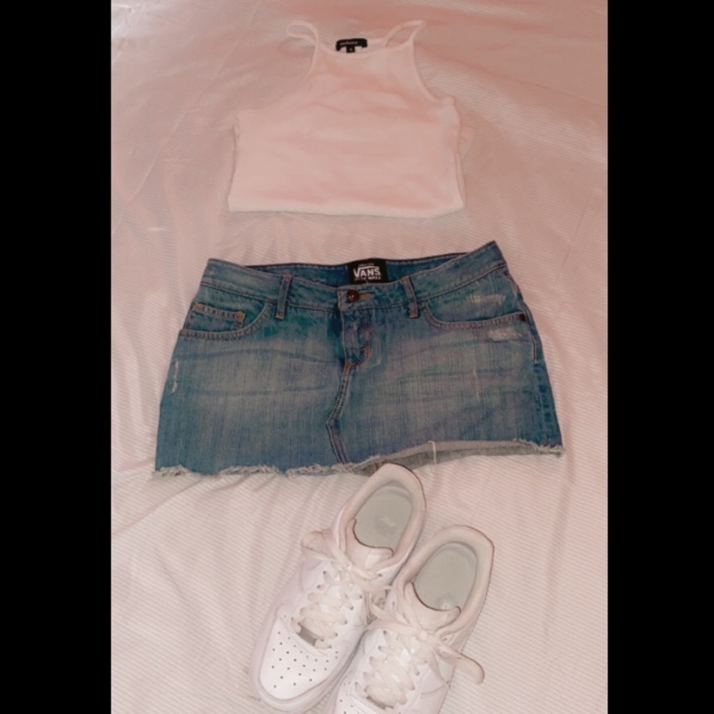 Vans blue mini skirt